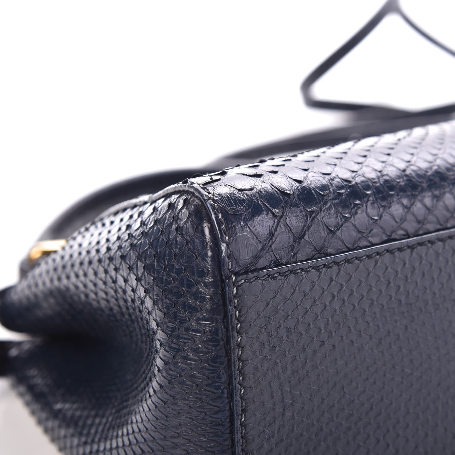 Fendi Python Mini Peekaboo Iconic Satchel Blue 11 of 14