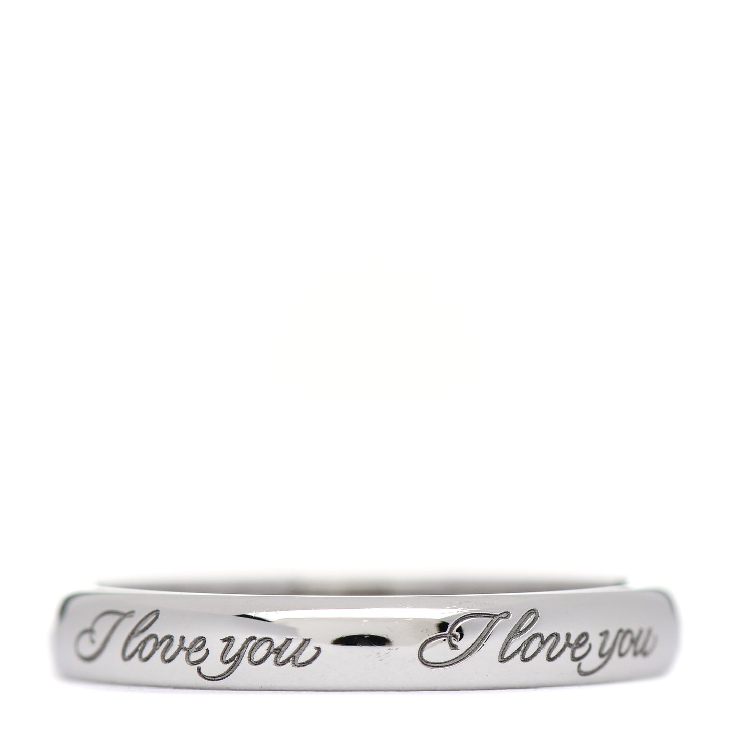 Platinum Notes I Love You Narrow Ring 55 7.25