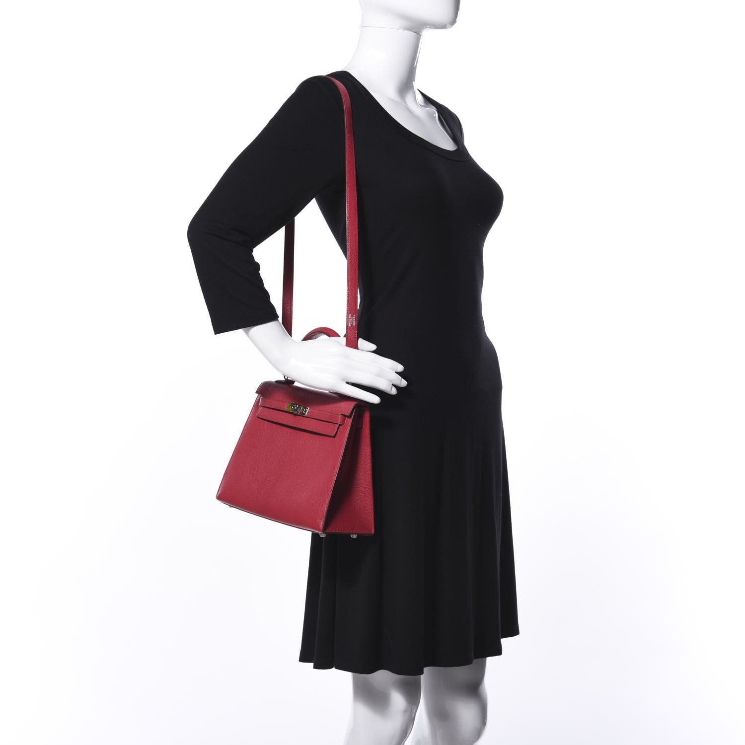 Hermes Chevre Kelly Sellier 25 Framboise 3 of 42