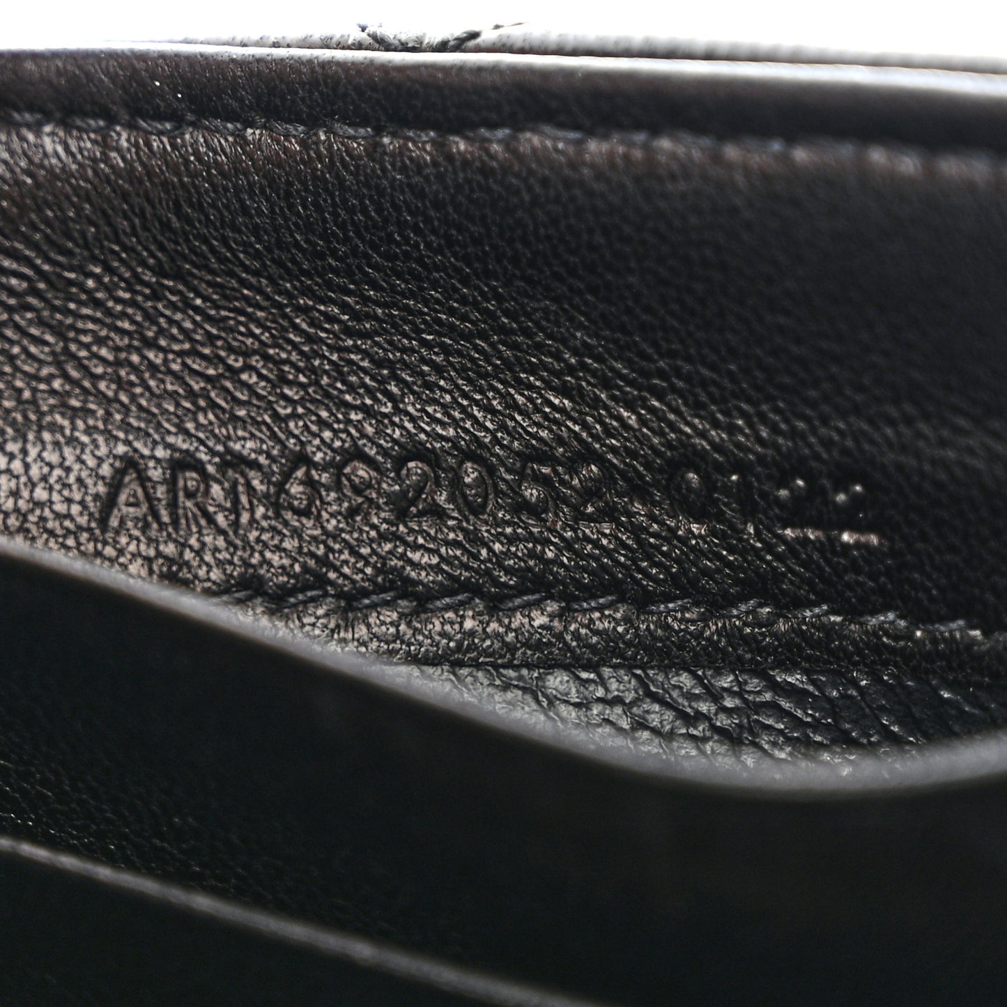 Lambskin Quilted Monogram Gaby Small Envelope Wallet Black