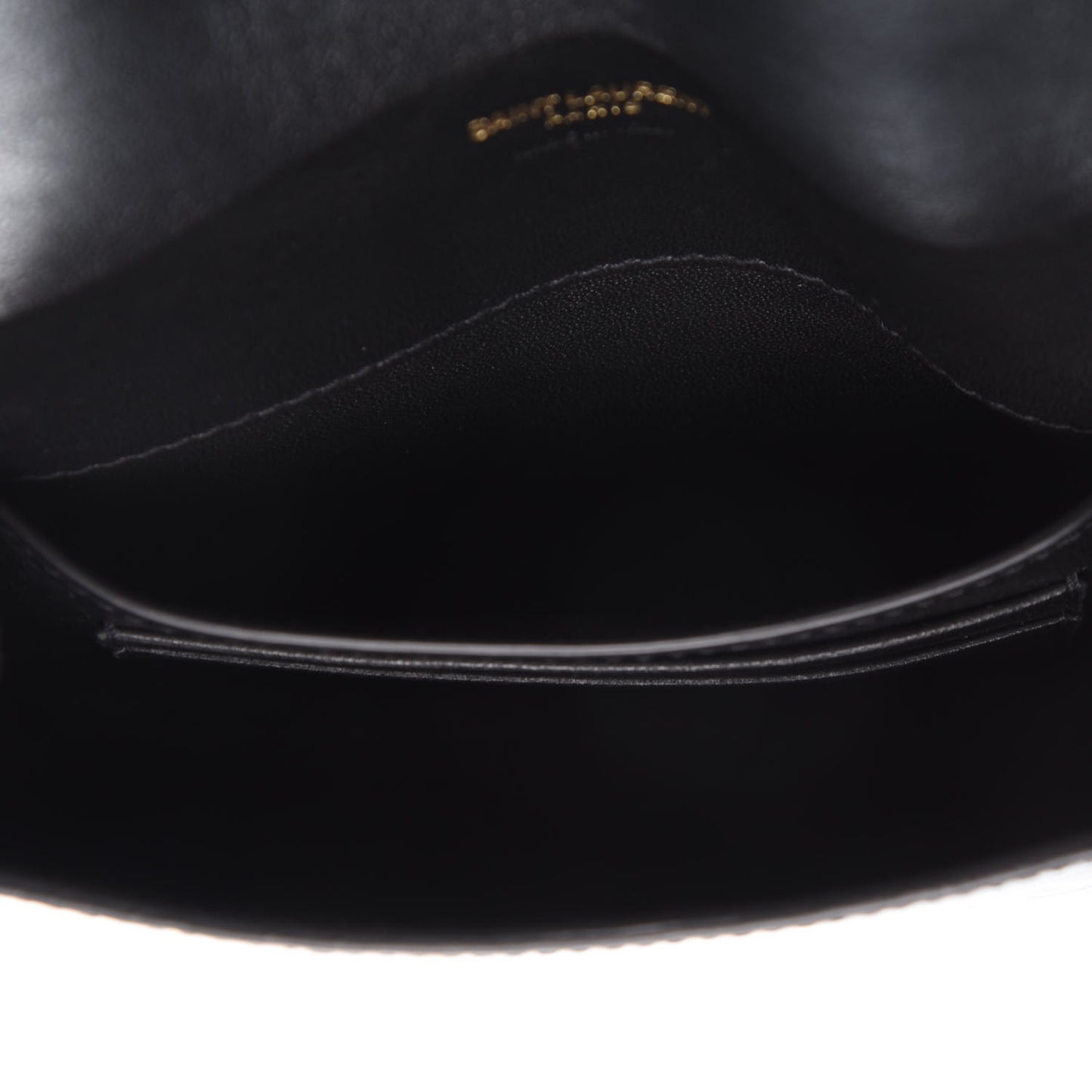 Calfskin Crocodile Embossed Envelope Belt Bag Black
