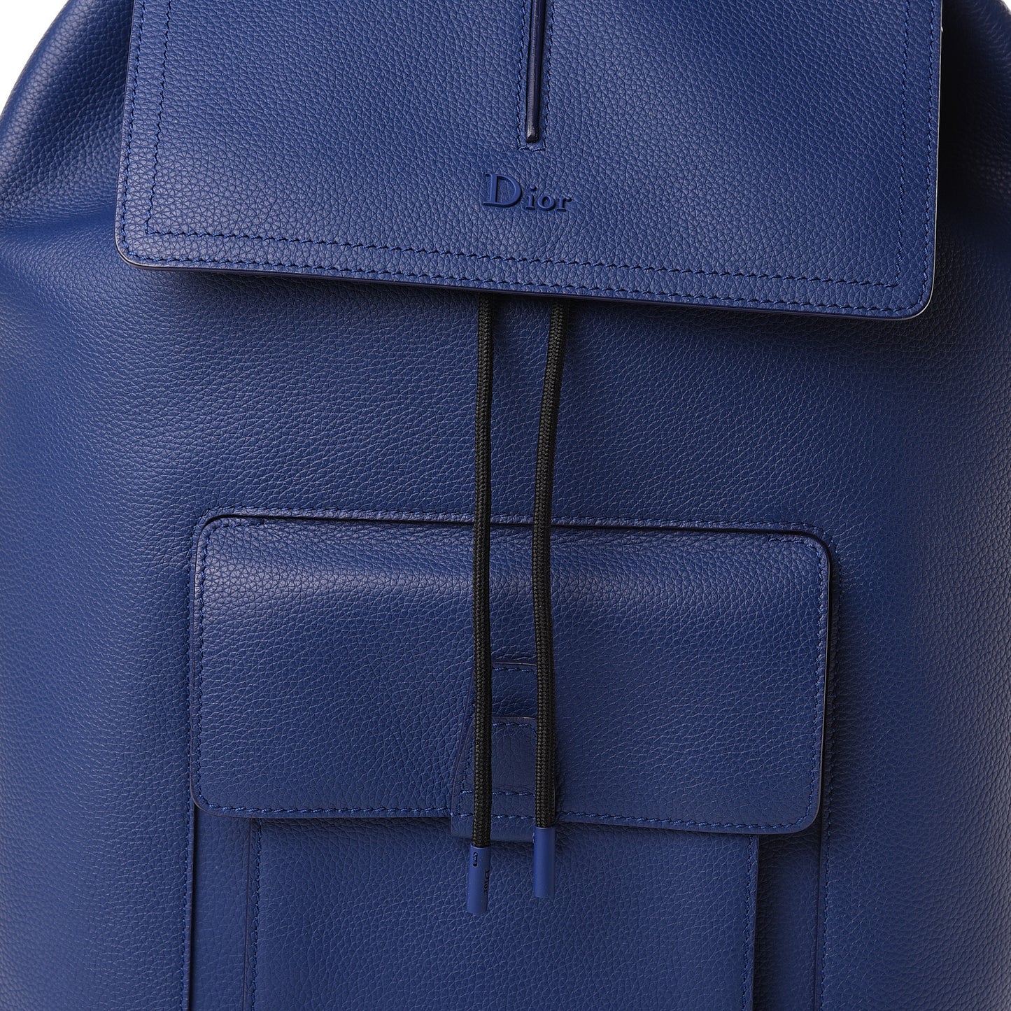 Grained Calfskin Backpack Blue