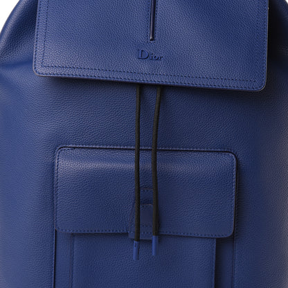 Christian Dior Grained Calfskin Backpack Blue 8 of 12