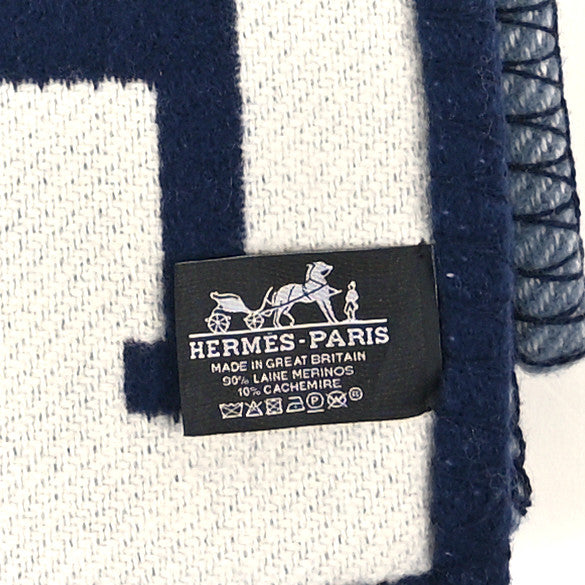 Hermes Wool Cashmere Avalon III Blanket Caban Ecru 3 of 3