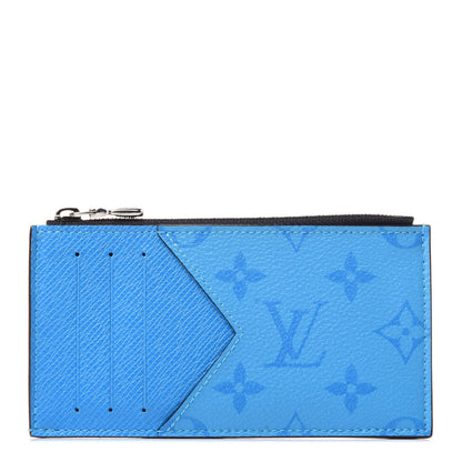 Louis Vuitton Taigarama Coin Card Holder Blue Lagoon 1 of 9