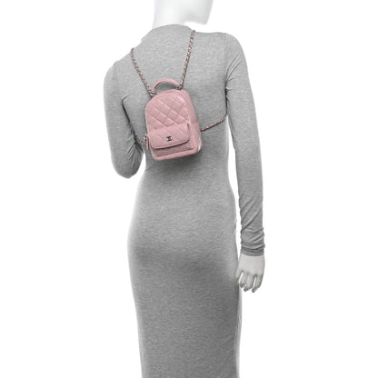 Chanel Caviar Quilted CC Mini Classic Backpack Light Pink 2 of 11