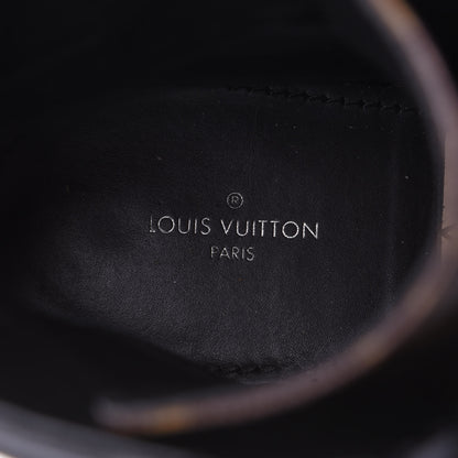 Louis Vuitton Metallic Calfskin Technical Fabric Digital Gate Laureate Platform Desert Boot 37.5 Silver 9 of 11