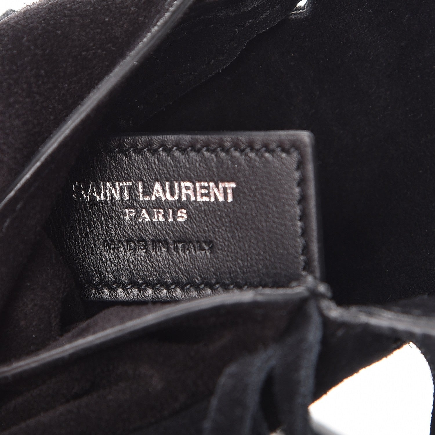 Saint Laurent Suede Fringe Toy Monogram Anita Crossbody Bag Black 7 of 9