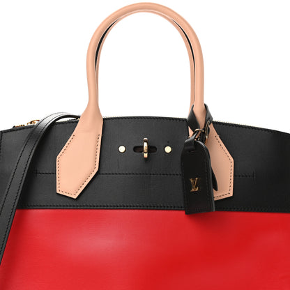 Louis Vuitton Calfskin City Steamer MM Rouge Black 10 of 10