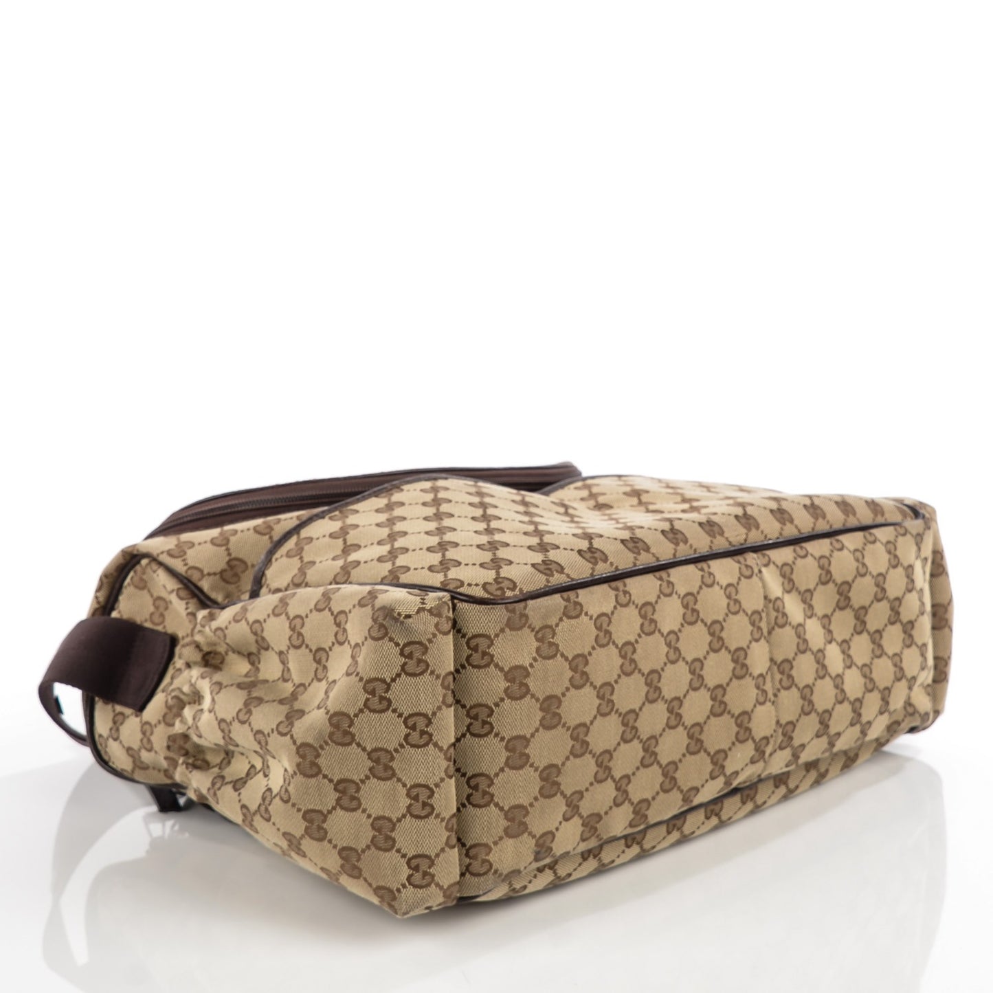 Monogram Natural Pigskin Large Diaper Bag Beige Ebony Cocoa Dark Chocolate