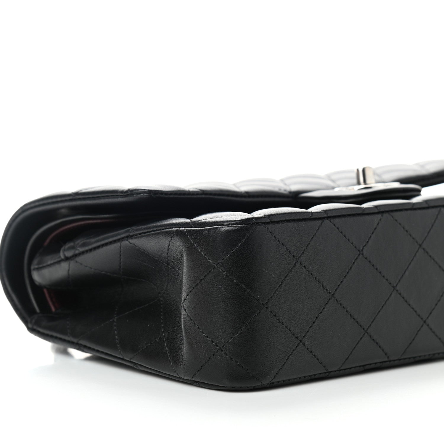 Chanel Lambskin Quilted Medium Double Flap Black 8 of 10