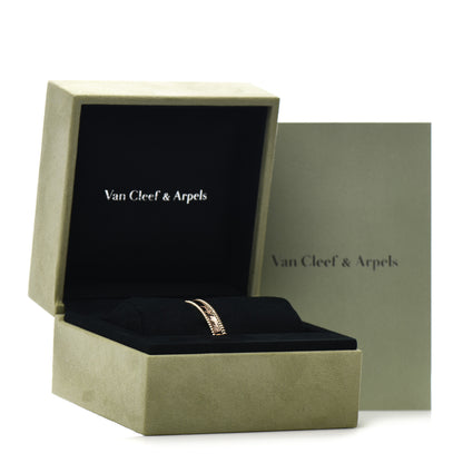 Van Cleef & Arpels 18K Rose Gold Perlee Signature Bangle Bracelet S 4 of 4