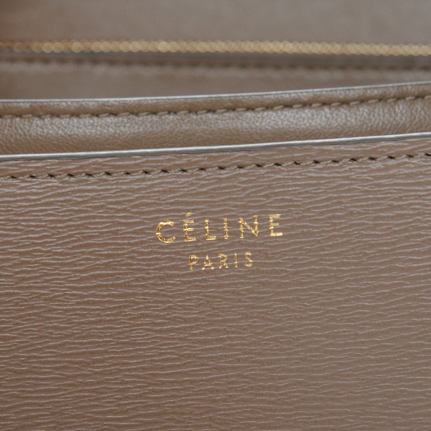 Liege Calfskin Medium Classic Box Flap Bag Taupe