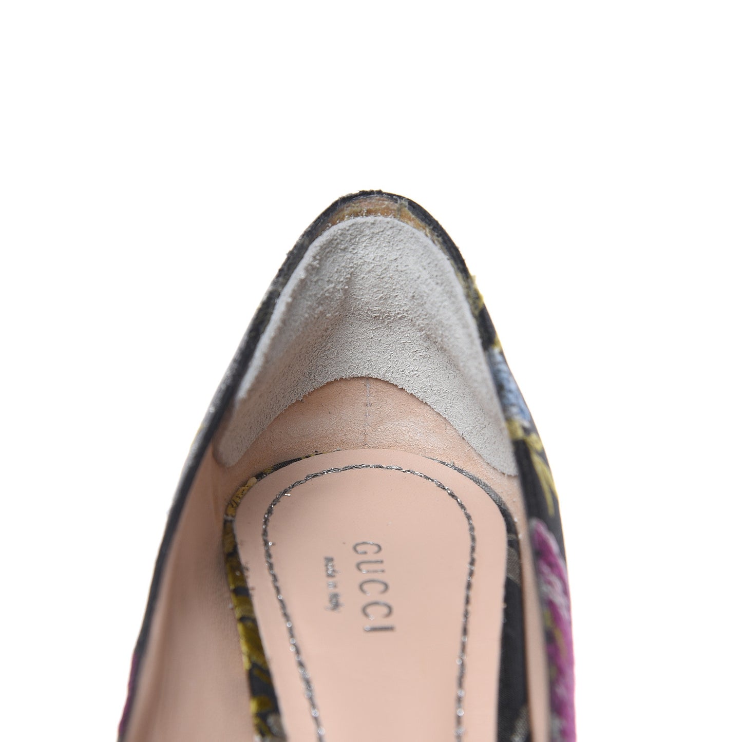 Jacquard Romantic Bouquet Dionysus High Heel Pumps 37.5 Black Multicolor