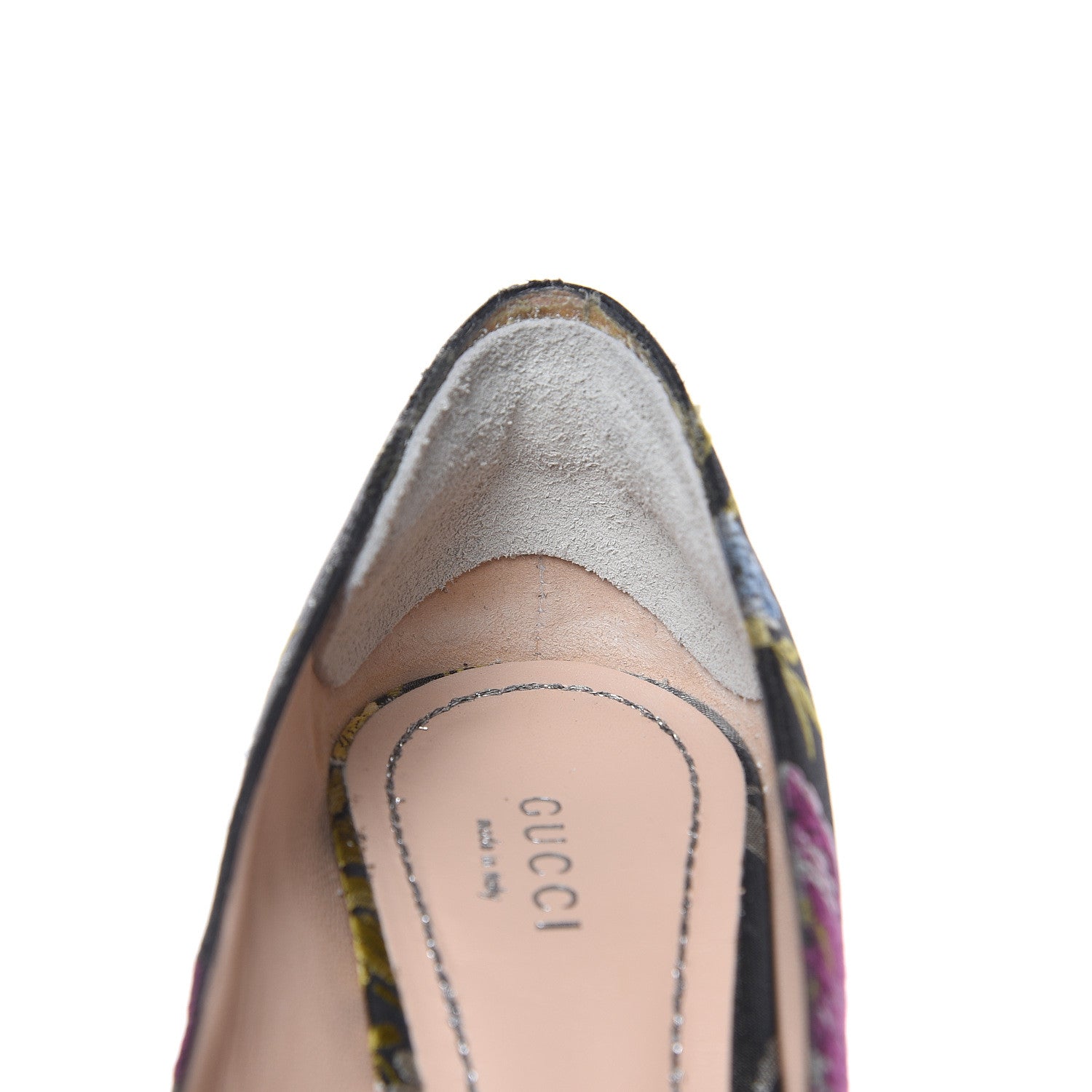 Gucci Jacquard Romantic Bouquet Dionysus High Heel Pumps 37.5 Black Multicolor 12 of 12