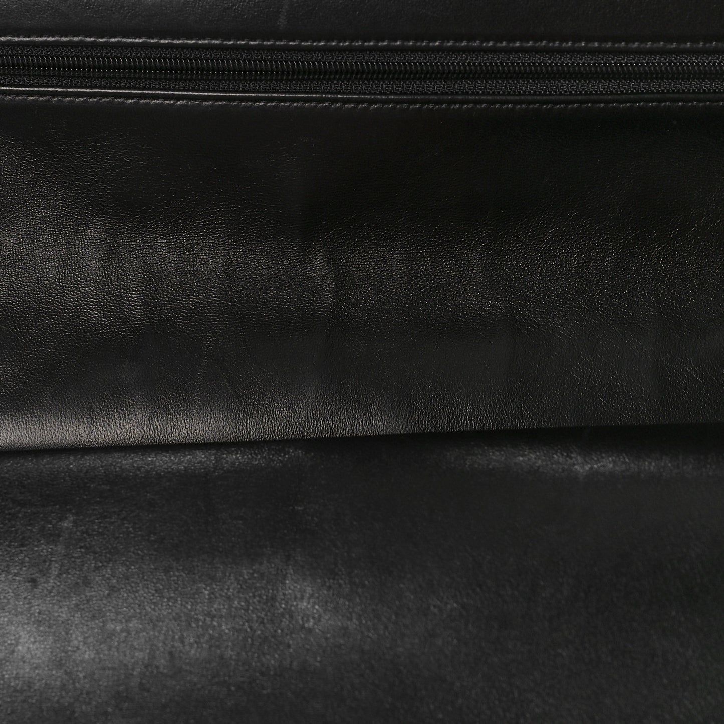 Patent Quilted Jumbo Double Flap Black