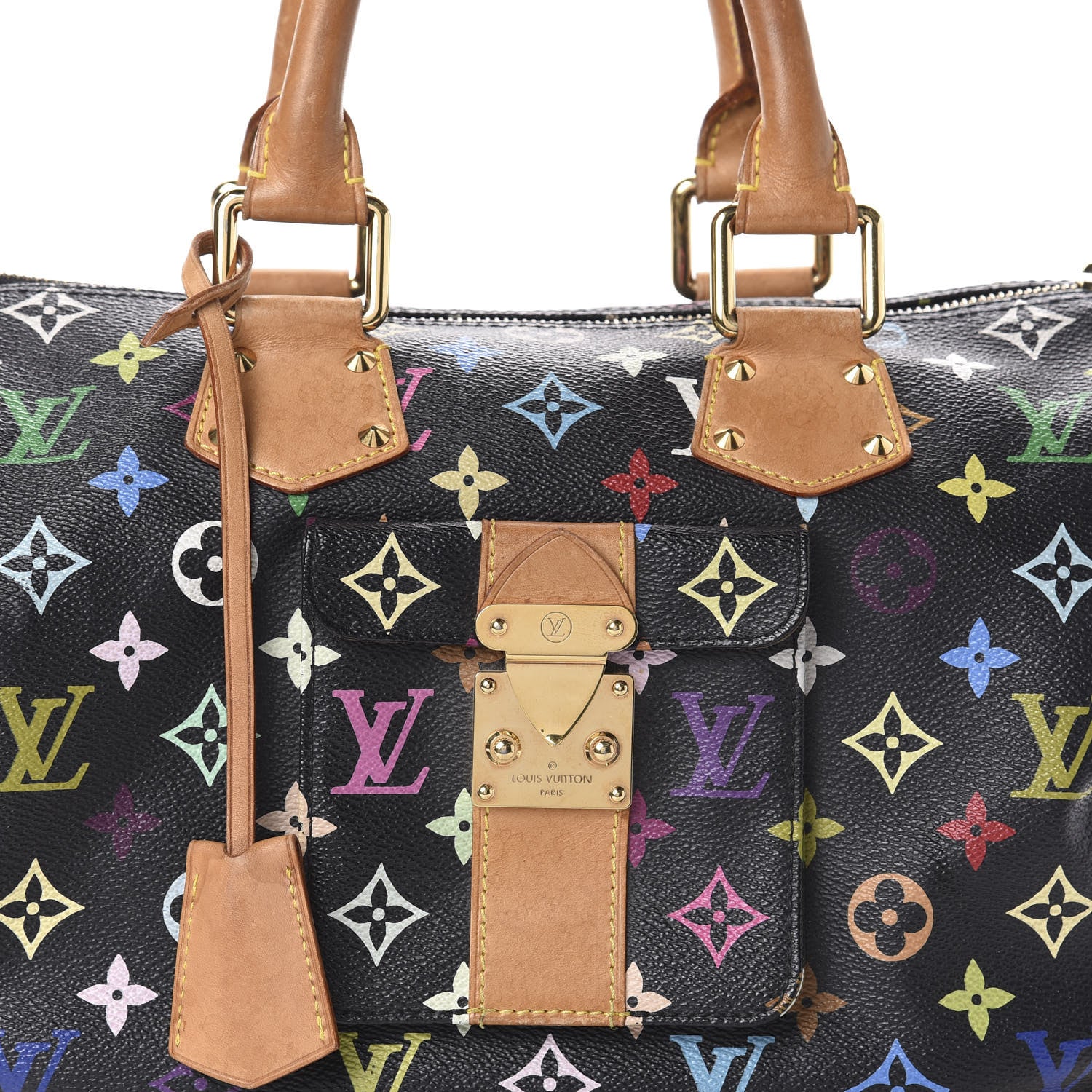Louis Vuitton Monogram Multicolor Speedy 30 Black 6 of 8