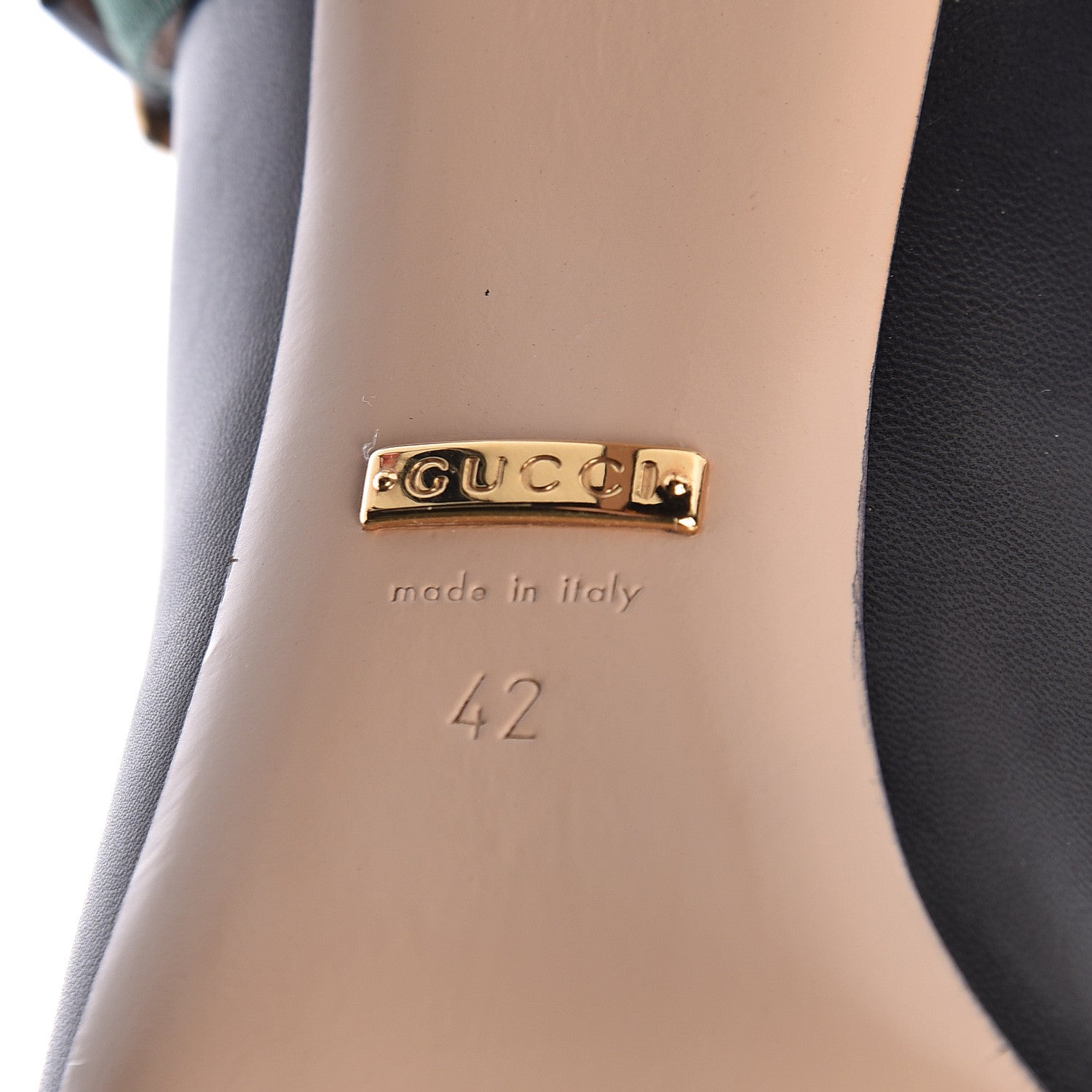 Gucci Malaga Kid Sylvie High Heel Pumps 42 Black 7 of 10