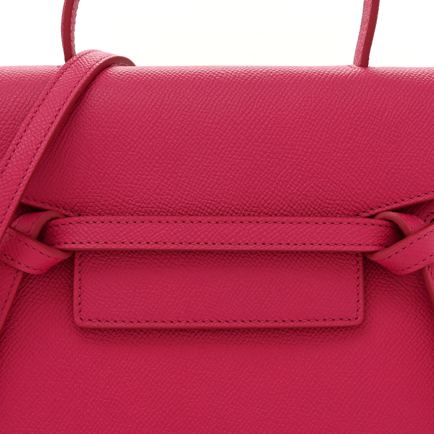 Grained Calfskin Nano Belt Bag Raspberry