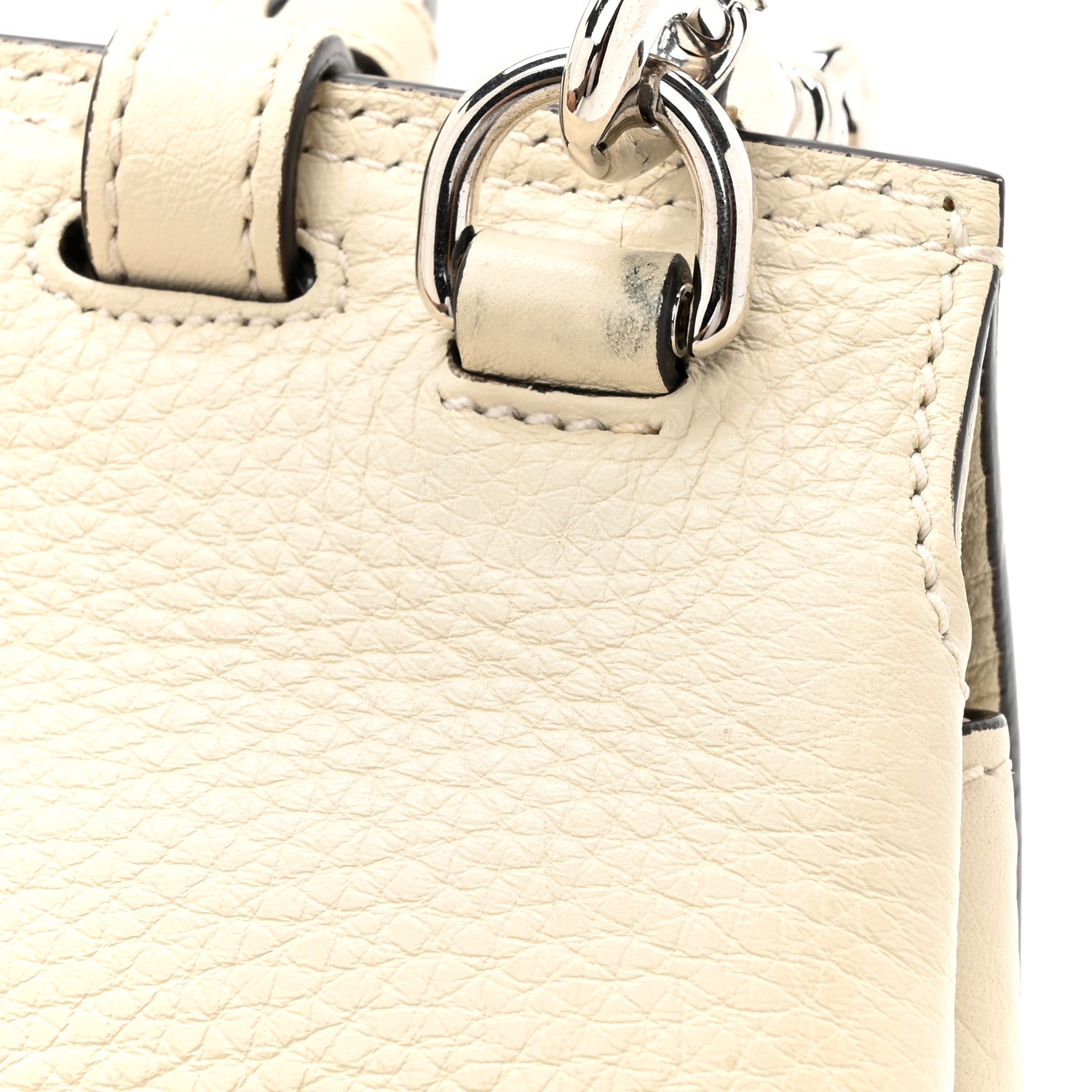 Gucci Cellarius Calfskin Small Bamboo Daily Top Handle Bag Mystic White 11 of 12