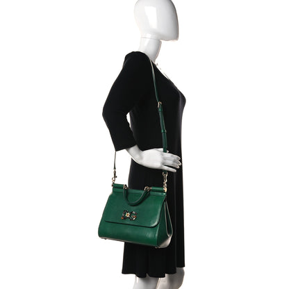 Dolce & Gabbana Stampa Iguana Crystal Medium Miss Sicily Satchel Green 2 of 10