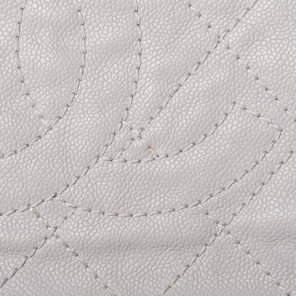 Chanel Grained Calfskin Quilted Small Daily Shopping Tote Light Grey 10 of 11
