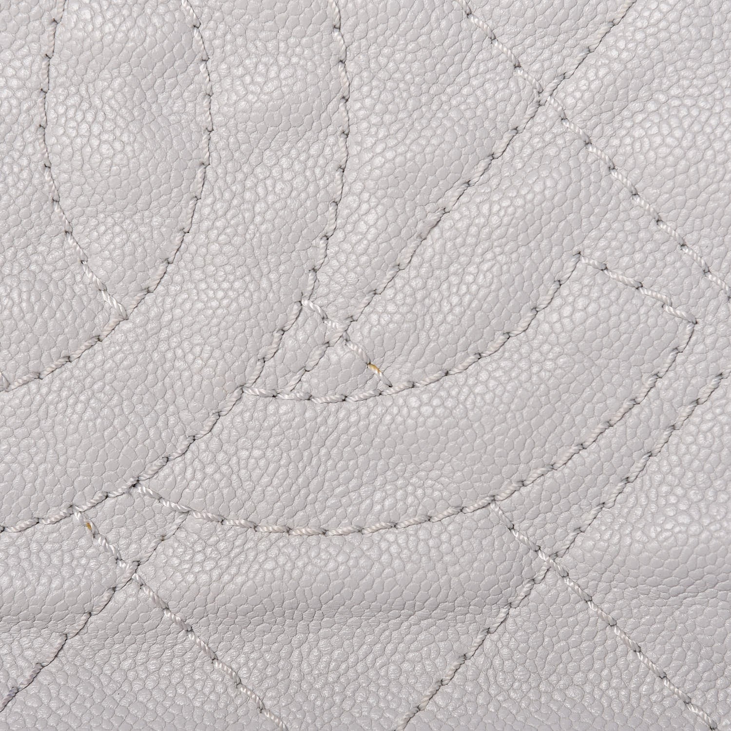 Chanel Grained Calfskin Quilted Small Daily Shopping Tote Light Grey 10 of 11