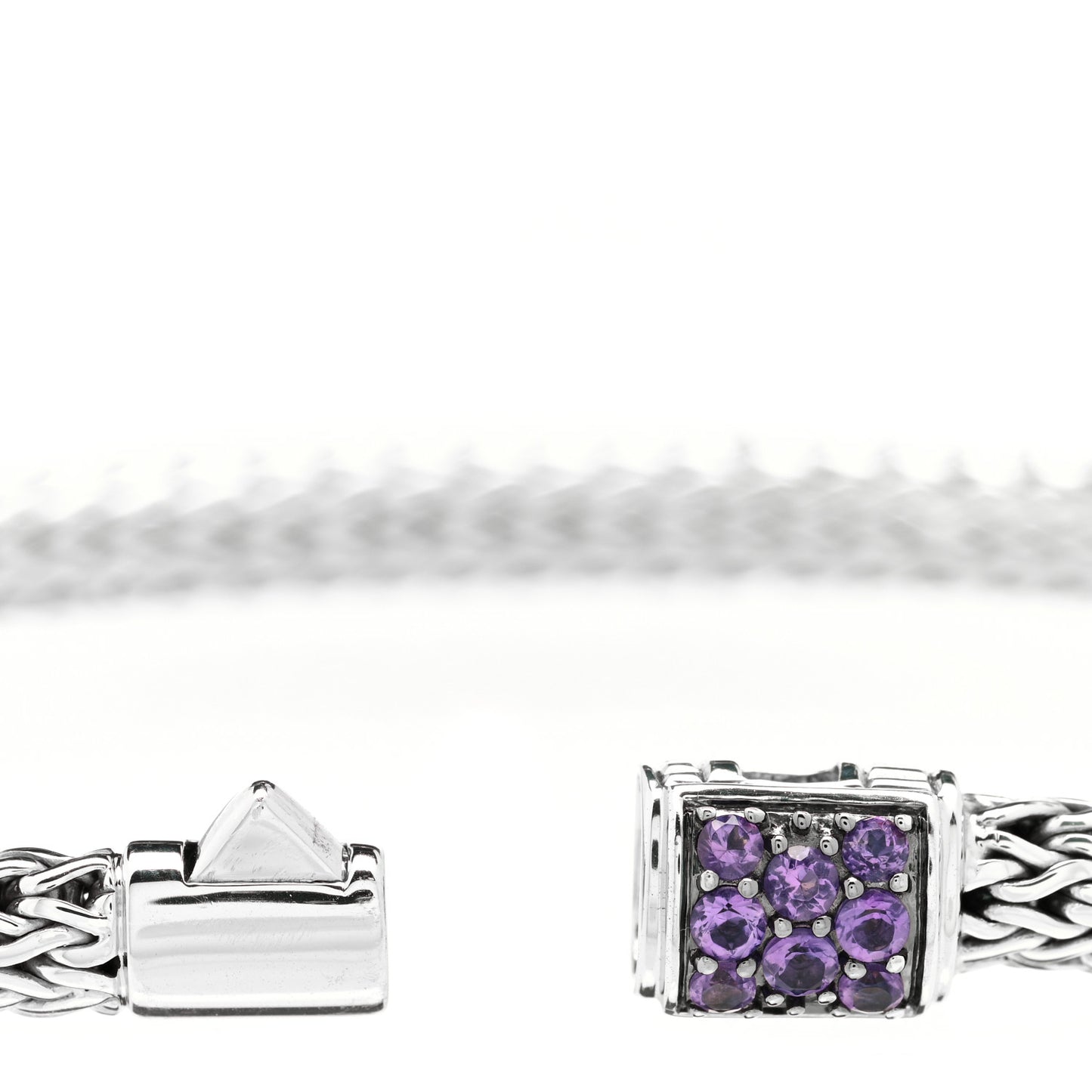 Sterling Silver Amethyst 5mm Classic Chain Bracelet