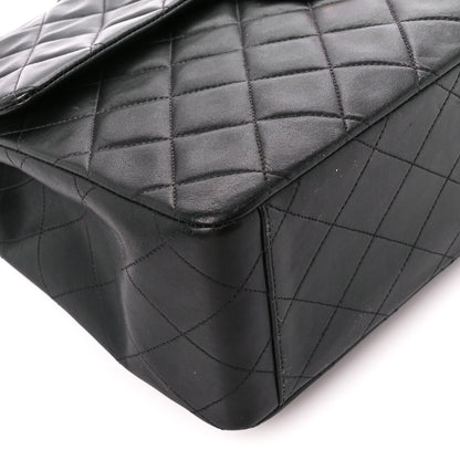 Chanel Lambskin Quilted XL Jumbo Single Flap Black 11 of 12