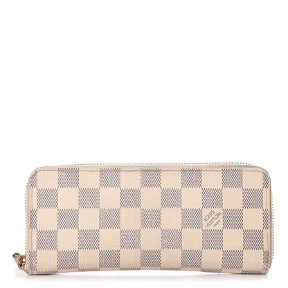 Louis Vuitton Damier Azur Clemence Wallet Rose Ballerine 1 of 18