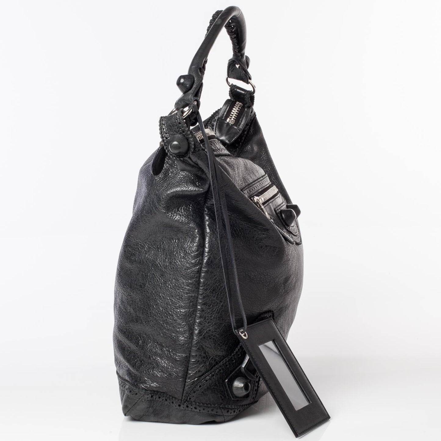 Agneau Giant Brogues Hardware Day Hobo Black