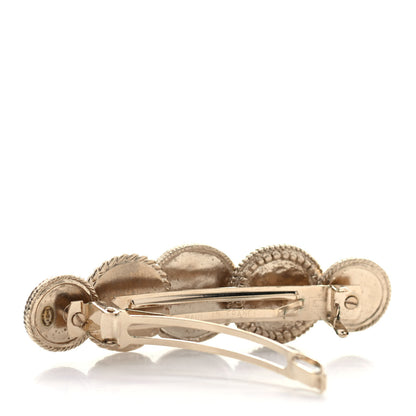 Chanel Medallion Coco Hair Clip Barrette Gold 3 of 5