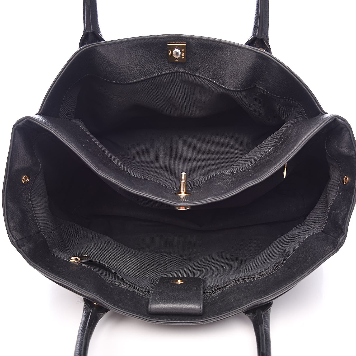Chanel Calfskin Cerf Executive Shopper Tote Black 5 of 22