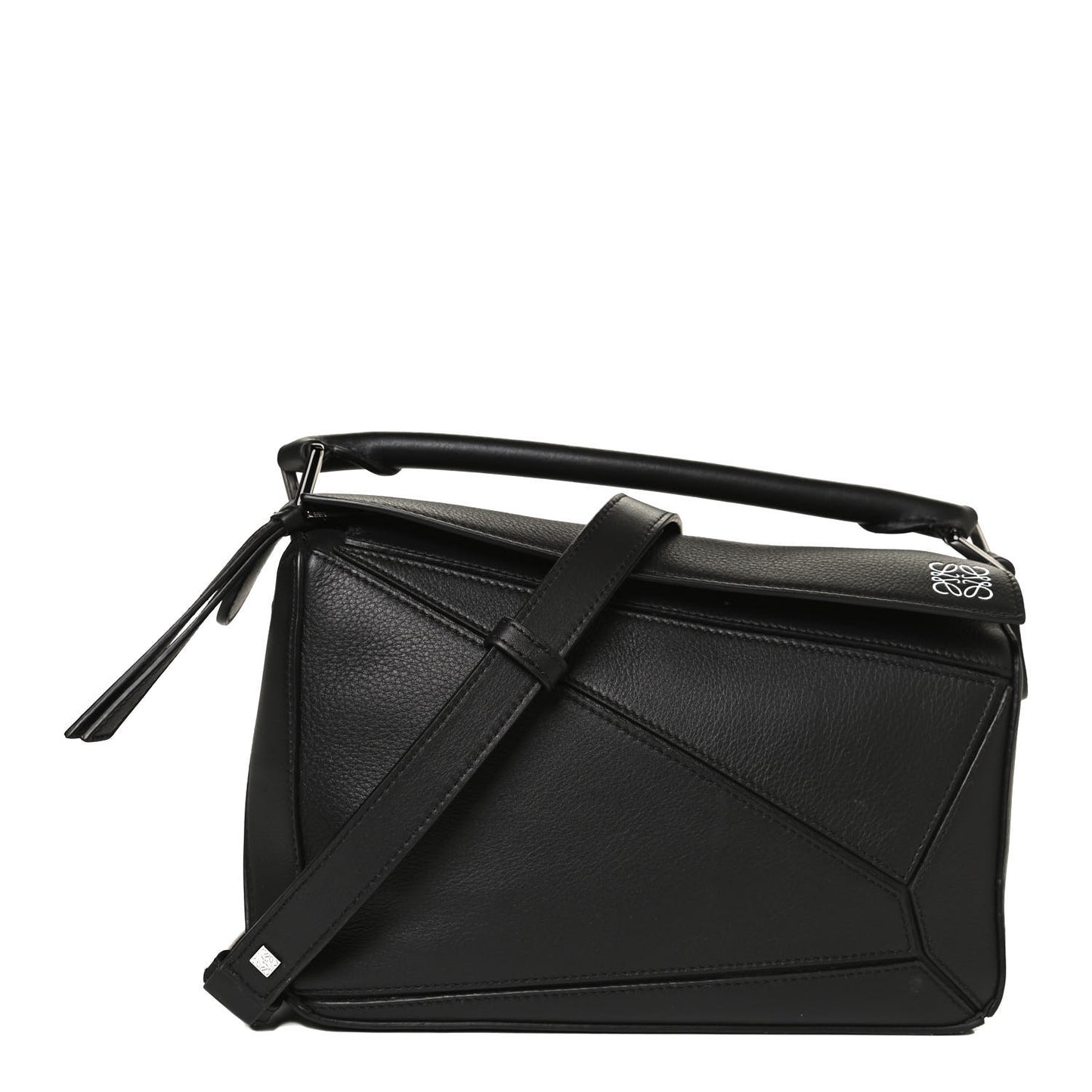 Calfskin Small Puzzle Bag Black