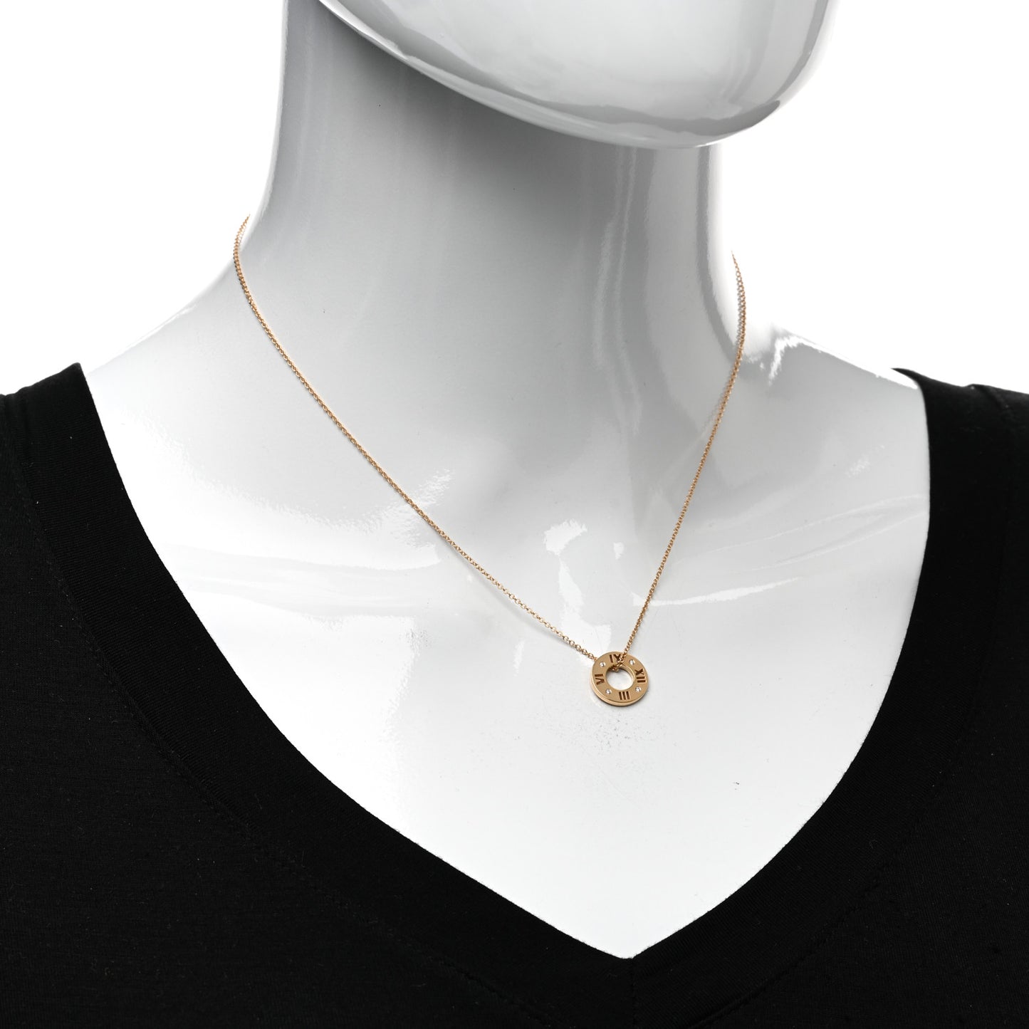 18K Rose Gold Diamond Atlas Pierced Pendant Necklace