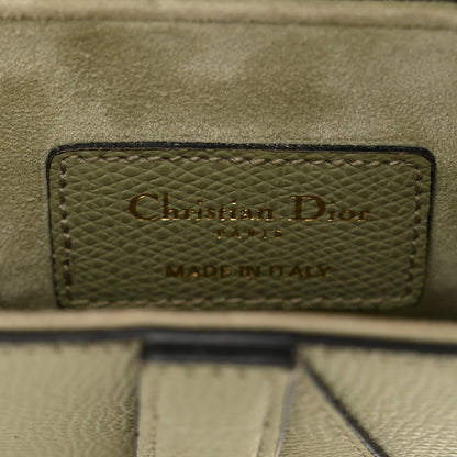 Christian Dior Grained Calfskin Mini Saddle Bag Green 6 of 10