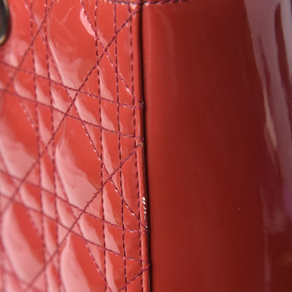 Christian Dior Patent Cannage Large Lady Dior Pink 8 of 30