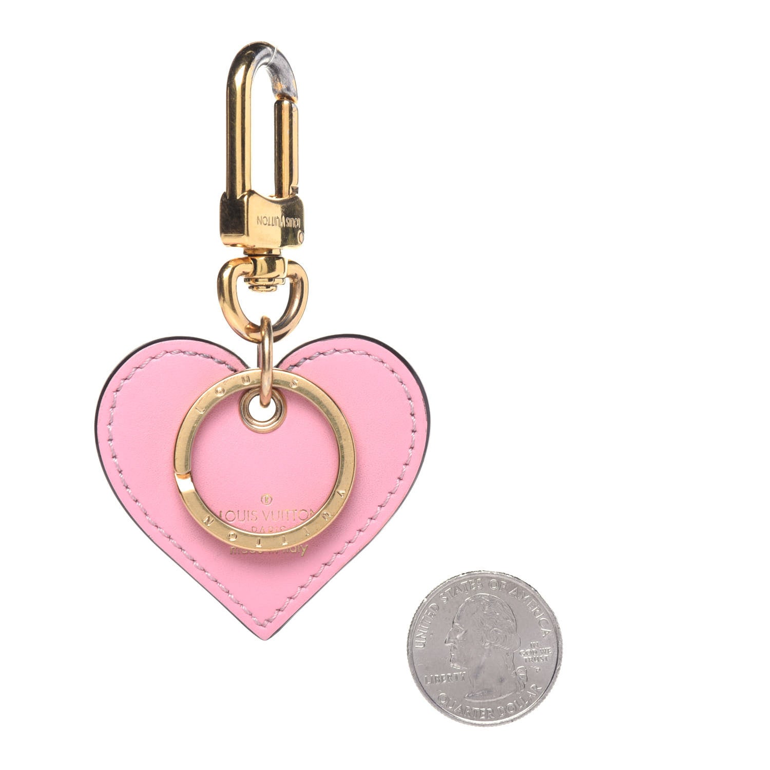 Louis Vuitton Vernis Degrade Love Lock Heart Key Holder Bag Charm Pink White 2 of 5