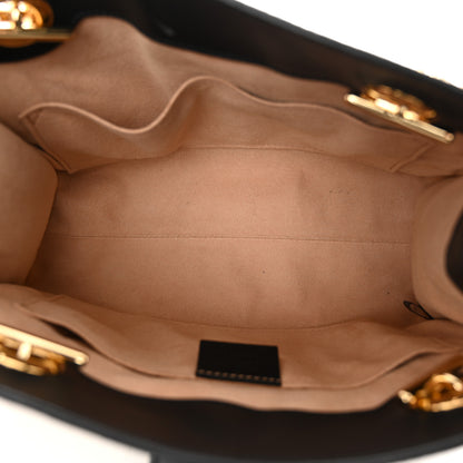 Gucci GG Supreme Monogram Bees Small Padlock Tote Beige Oro Black 5 of 12