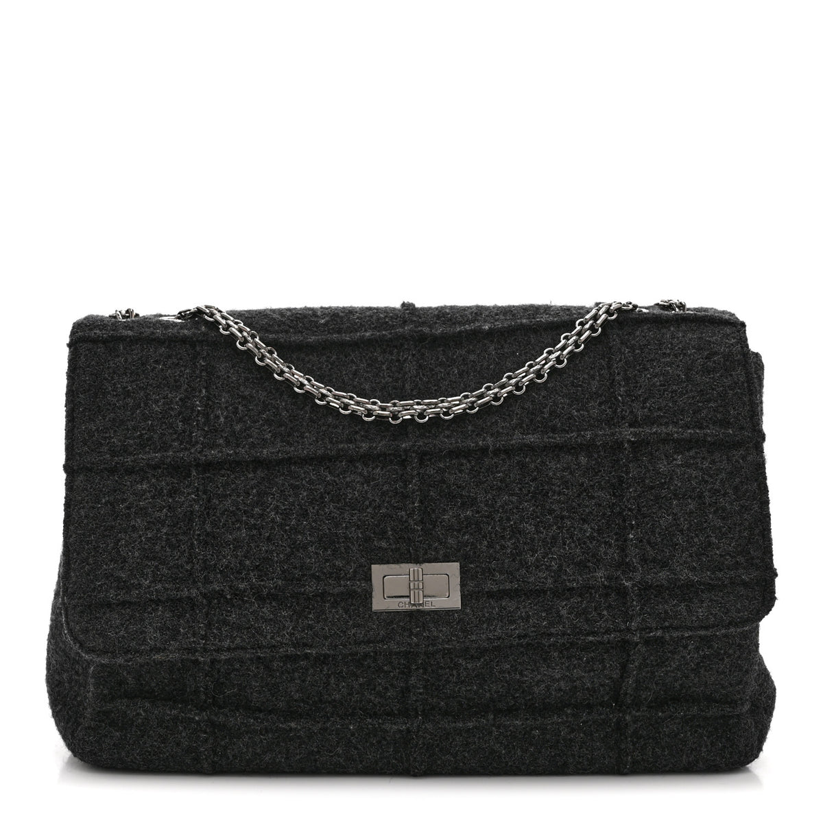 Chanel Wool Quilted 2.55 Reissue 227 Flap Grey 1 of 10