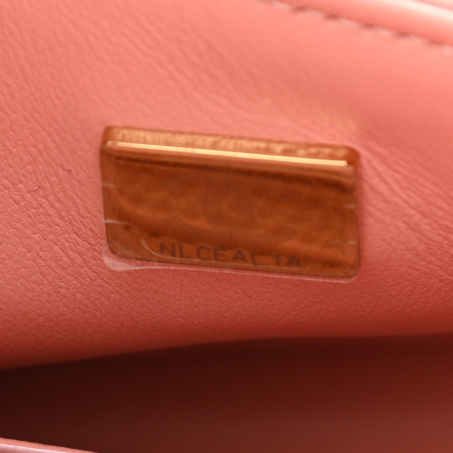 Velvet Enamel Mini Flap Light Pink
