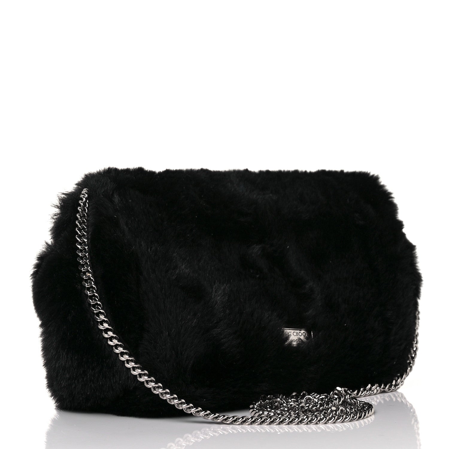 Jimmy Choo Faux Fur Madeline Mini Bag Black 2 of 10