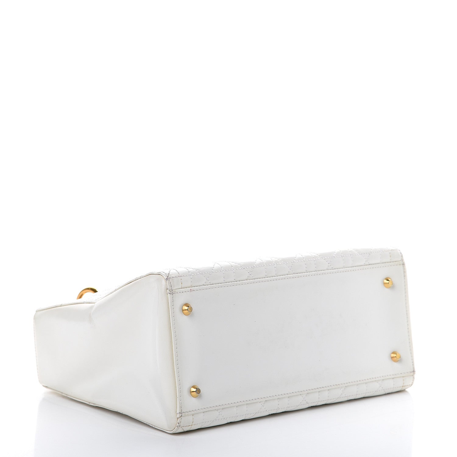Christian Dior Patent Cannage Medium Lady Dior White 3 of 18