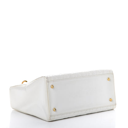 Christian Dior Patent Cannage Medium Lady Dior White 3 of 18
