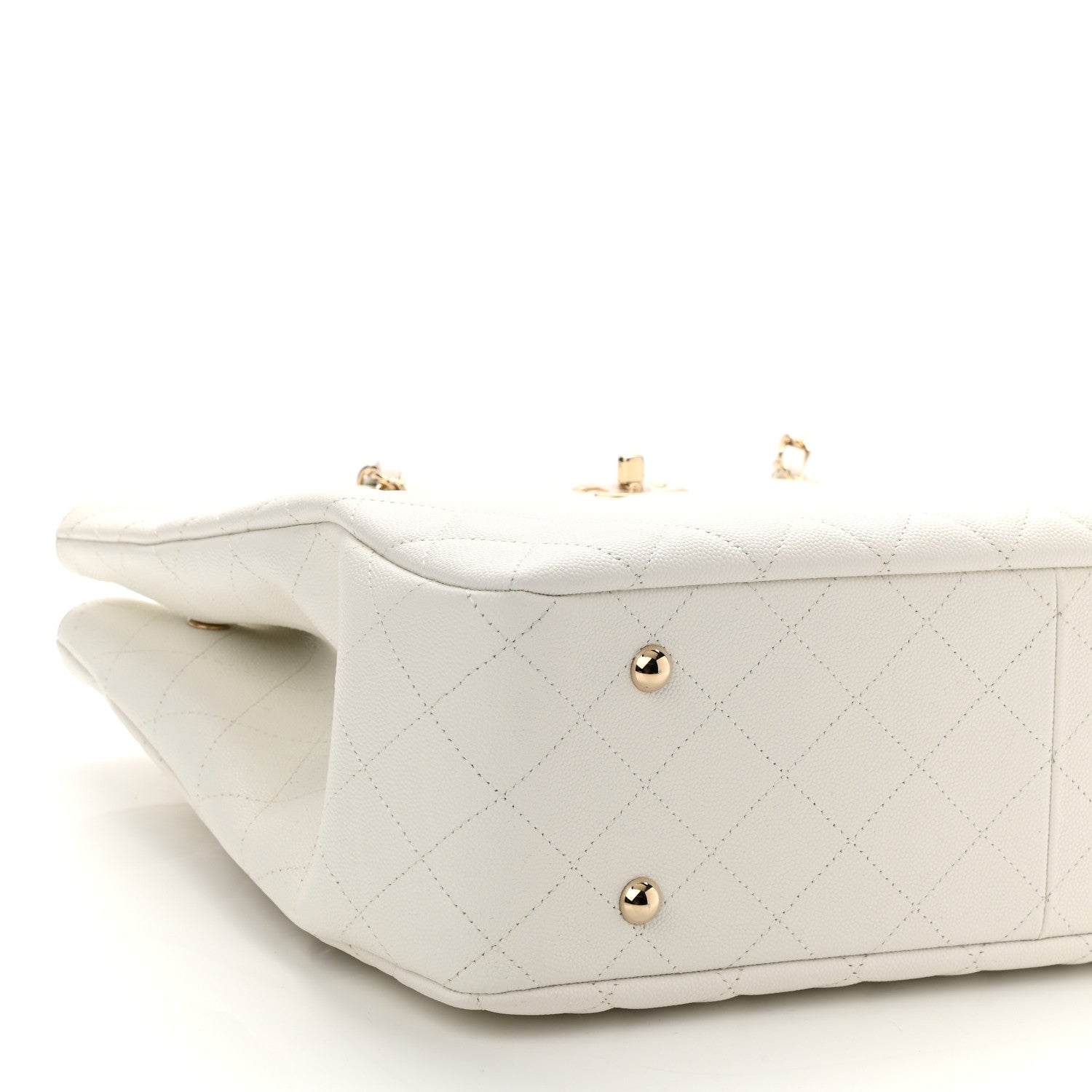 Chanel Caviar Quilted Large Classic Shopping Tote White 9 of 11