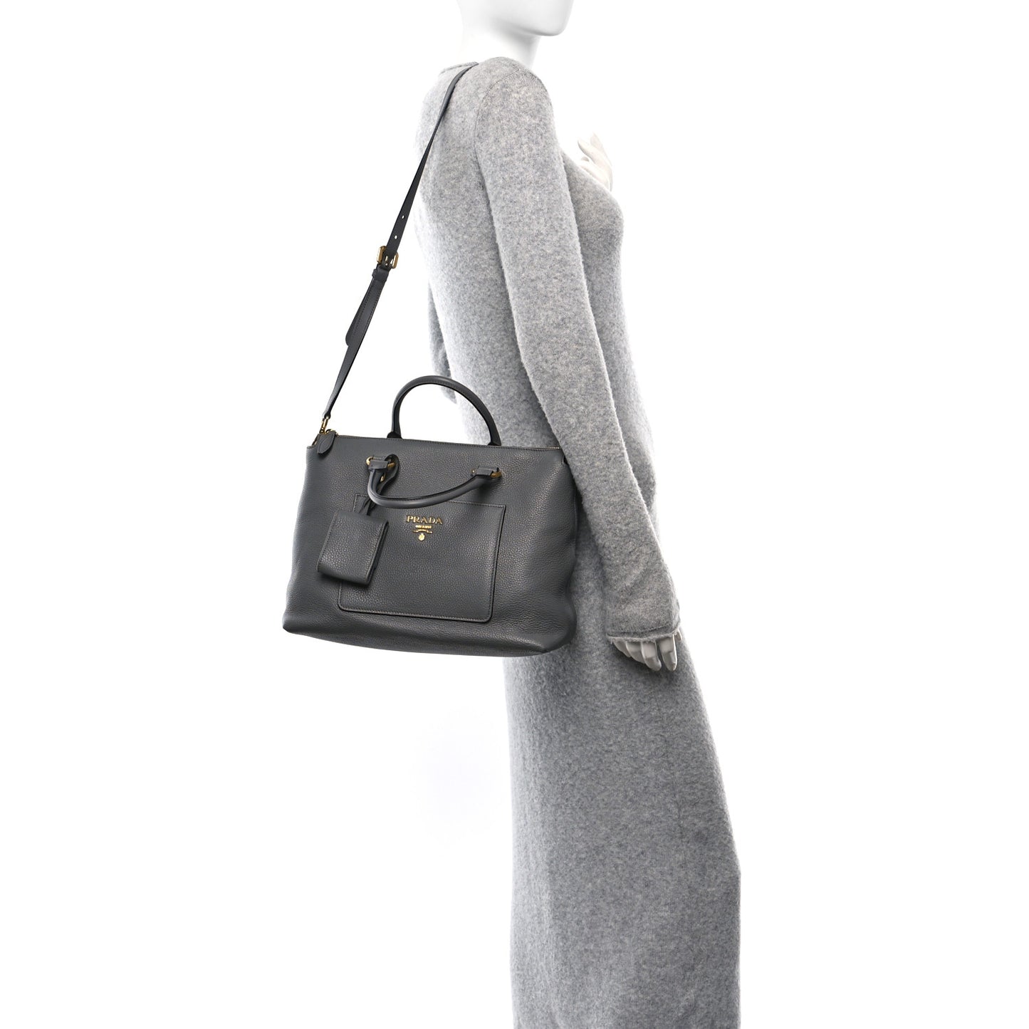 Vitello Daino Satchel Marmo