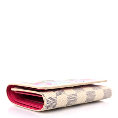 Louis Vuitton Damier Azur 2021 Christmas Animation Hollywood Victorine Wallet Fuchsia 4 of 7