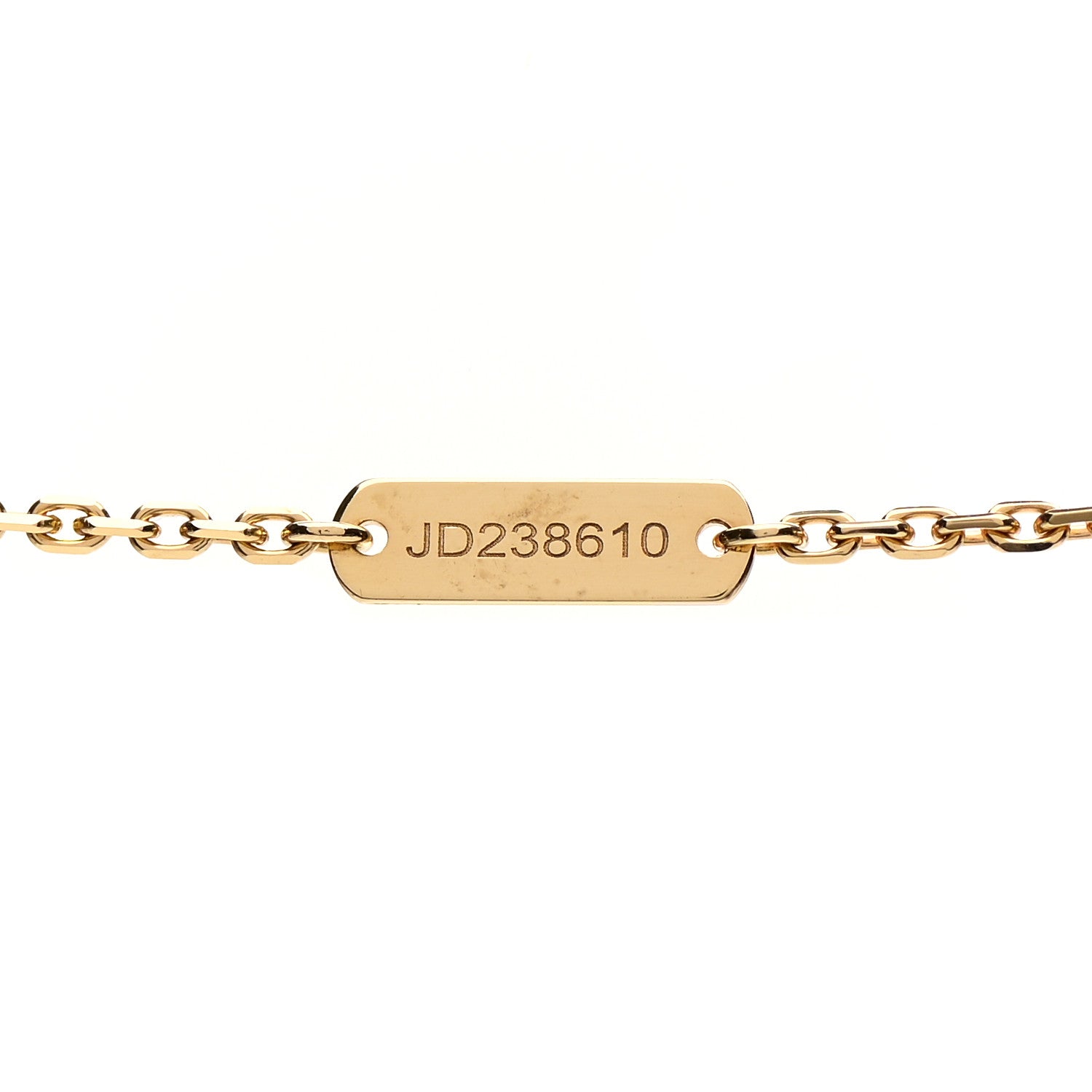 Van Cleef & Arpels 18K Yellow Gold Guilloche Vintage Alhambra Pendant Necklace 6 of 7