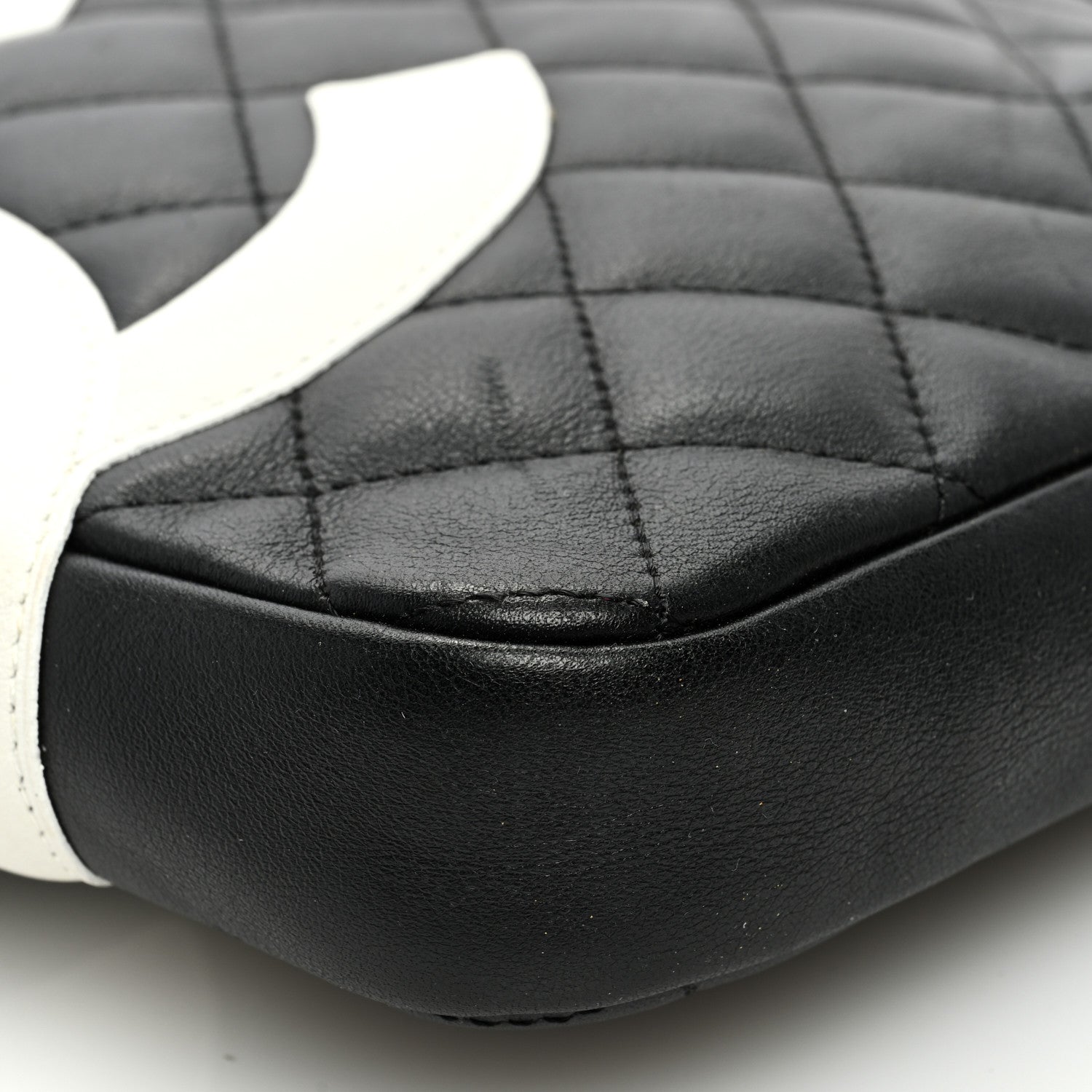 Chanel Calfskin Quilted Medium Cambon Messenger Black White 9 of 10