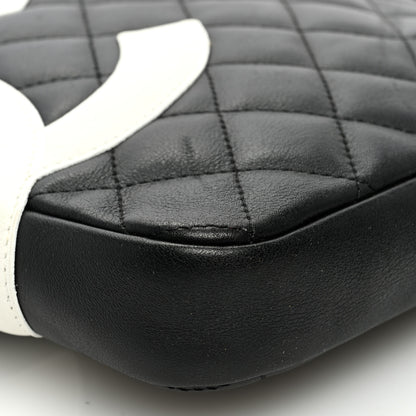Chanel Calfskin Quilted Medium Cambon Messenger Black White 9 of 10
